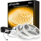 phopollo Warm White LED Strip Lights, 50ft (2 Rolls of 25ft) Dimmable 3000k Warm White Led Light Strip, 900 LEDs Flexible Led Lights for Bedroom, Mirror, Kitchen Decoration
