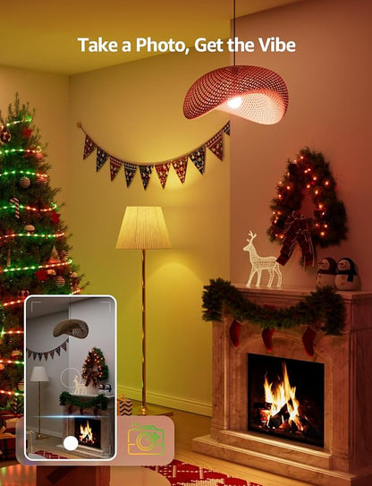 Lepro B1 AI Smart Light Bulbs - WiFi & Bluetooth RGBWW Color Changing LED Bulb Works with Alexa & Google Assistant, Personalized Al Lighting Designer, AI Voice Control, Music Sync, 2.4GHz Only, 4 Pack