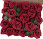 MACTING Artificial Rose Flowers 30PCS Real Touch Fake Flowers with Stem Red Foam Roses for DIY Wedding Bouquet Backdrop Table Centerpieces Arrangements Crafts Party Home Mothers Day Decorations