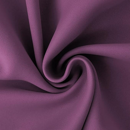 BGment Room Darkening Curtains 54 Inches Long - Grommet Thermal Insulated Drapes Window Treatment Curtains for Bedroom, 2 Panels, 38 x 54 Inch, Eggplant Purple