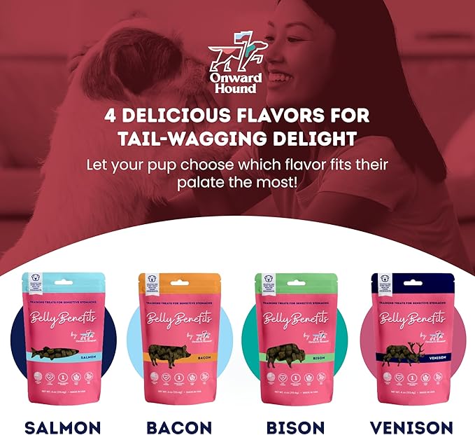 Training Treats for Dogs - Soft Bison - Low Calorie Dog Training Treats for Sensitive Stomachs with Single Source Premium Protein, Corn Free, & Soy Free Formula - 10 oz-Mewly Pet