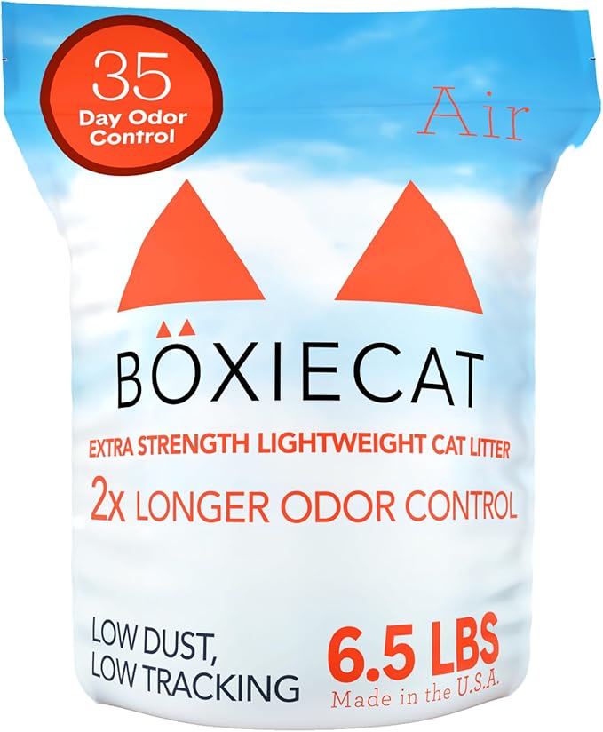 Boxie® Extra Strength Cat Litter, Lightweight 35-Day Odor Control, Clumping, 6.5lb-Mewly Pet