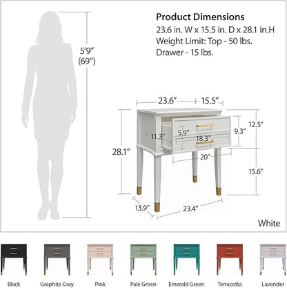 CosmoLiving by Cosmopolitan Westerleigh End Table, White