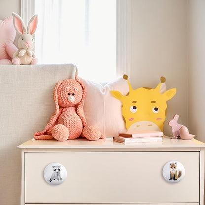 6 Pack 1.5" Safari Animal Ceramics Nursery Kids Cute Funky Decorative Cabinet Dresser Drawer Knobs (Hedgehog)