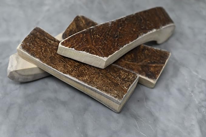 Buck Bone Organics Dog Chews, Moose Antlers for Dogs, Long Lasting Dog Bones for Aggressive Chewers, All Natural, No Preservatives, Wild Shed in The USA (Medium)-Mewly Pet