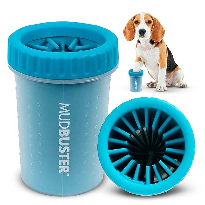 Dexas MudBuster Portable Dog Paw Cleaner, Medium, Blue - Premium Quality Pet Supplies and Accessories-Mewly Pet