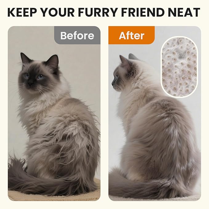 Cat Steam Brush for Shedding, Pet Steam Brush for Cats and Dog, 4 in 1 Rechargeable Cat Hair Brush, Spray Anti-Static, Massage, Cleaning, Shedding & Combing All In One, for Long & Short Haired Pets!-Mewly Pet