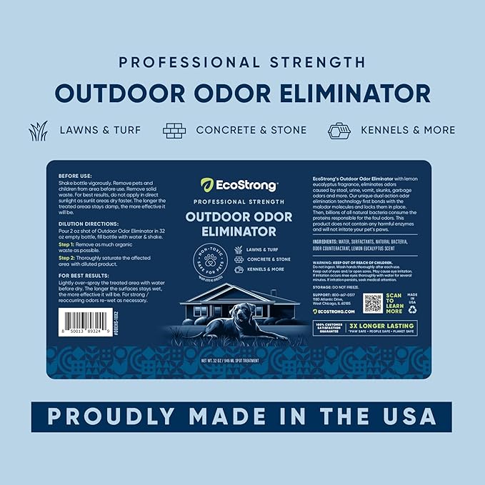 Outdoor Odor Eliminator | Outside Dog Urine Enzyme Cleaner – Powerful Pet, Cat, Animal Scent Deodorizer | Professional Strength for Yard, Turf, Kennels, Patios, Decks (10-2oz Shots with Halo Sprayer)-Mewly Pet