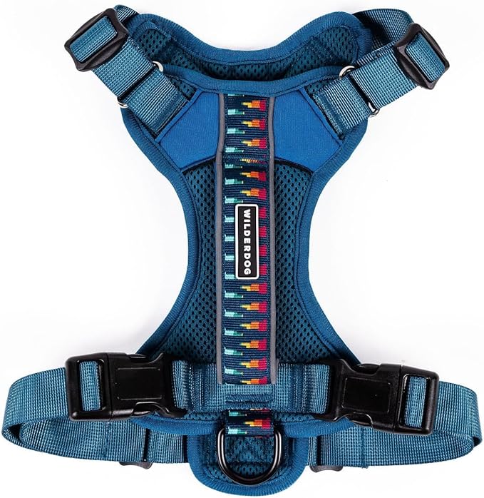Wilderdog Lightweight Dog Harness with Reflective Straps - Large - Pacific Blue-Mewly Pet
