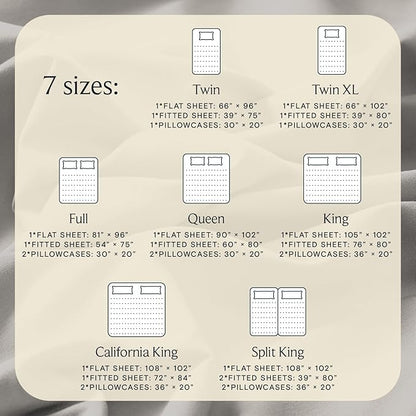 LuxClub 4 PC Full Sheet Set, Breathable Luxury Bed Sheets, Deep Pockets Wrinkle Free Cooling Bed Sheets Machine Washable Hotel Bedding Silky Soft - Light Taupe Full
