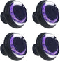Purple Moon Art Pattern Cabinet Knobs, 35mm Round Glass Knobs for Dressers and Drawers, Decorative Handles Pulls for Home Kitchen Bedroom, 4 Pack