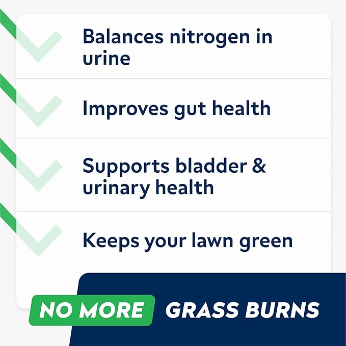 STRELLALAB Green Grass Dog Chews - Dog Pee Grass Helper - Supplement Urine Neutralizer for Grass Burn Spots - Grass Treatment for Pet Urine - Pee Lawn Repair Treats with Probiotics - Made in USA-Mewly Pet