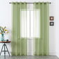 DUALIFE Sage Green Sheer Curtains 96 Inch Length for Living Room 2 Panels Set Grommet Curtain-Light Filttering Drapes St Patric Day Curtains 52x96 Inches Long (Light Green)