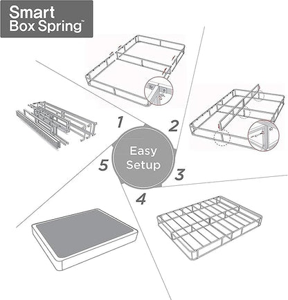 ZINUS 5 Inch Twin XL Metal Smart Box Spring, Mattress Foundation, Strong Metal Frame, Easy Assembly
