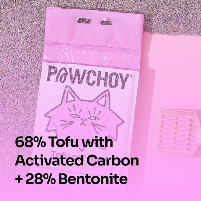 5 in 1 Mixed Cat Litter – Clumping, Flushable, Ultra Absorbent & Fast Drying | 100% Natural, Dust-Free, Low Tracking | with Activated Carbon for Superior Odor Control (5.5 lbs × 2 Bags)-Mewly Pet