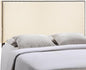 Modway Region Linen Fabric Upholstered Full Headboard in Ivory with Nailhead Trim