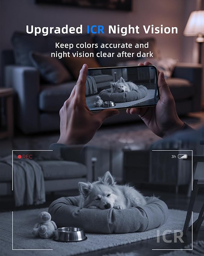 Indoor Camera 5G WiFi Pan & Tilt 2.5K 4MP Compatible up to 256GB SD Card (Not Included) - Security Camera Indoor, Plug-in Puppy/Pet Camera with Speaker/Phone App for Room, Motion Tracking-Mewly Pet