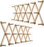 WEBI Accordion Wall Hanger,Expandable Wooden Hat Rack for Wall Mounted Coat Rack,Accordion Hat Hooks Holder for Baseball Caps,17 Peg,Natural,2 Packs