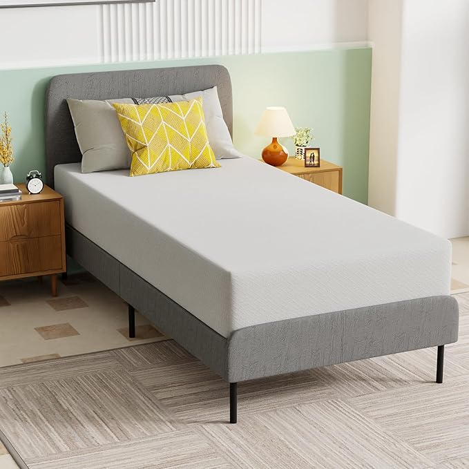 PayLessHere 10 Inch Twin XL Gel Memory Foam Mattress Fiberglass Free/CertiPUR-US Certified/Bed-in-a-Box/Cool Sleep & Comfy Support（Twin Extra Large）