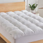 SLEEP ZONE King Mattress Topper Washable, Deep Pocket Mattress Pad, Thick Fitted Mattress Cover for Back Pain, Breathable Mattress Protector, Hotel Quality (White, King)
