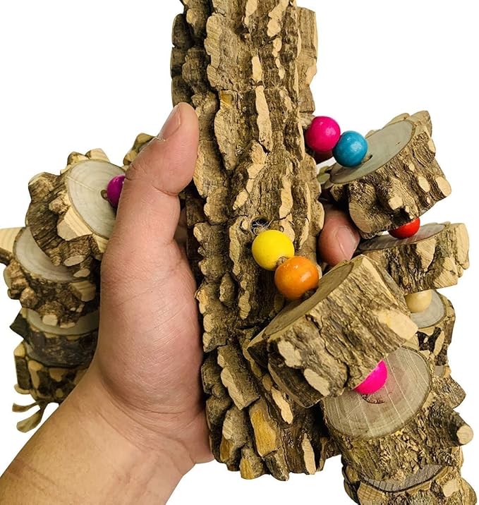 PINVNBY Macaw Toys, Extra Large Parrot Toys, Natural Wood Bird Chewing Toys for Large Birds Parrots African Grey Macaws Cockatoos Parkeets Eclectus Amazon Parrots-Mewly Pet