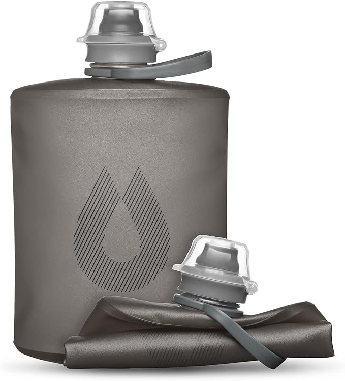 HydraPak Stow - Collapsible Backpacking Water Bottle (350ml, 500ml, 1L) - BPA Free, Ultra Light, Spill-Proof Twist Cap-Mewly Pet