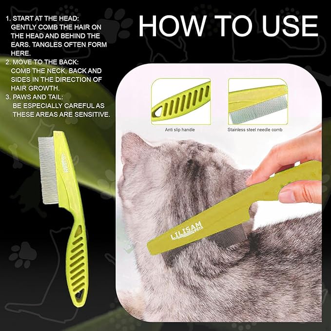Pet Self Cleaning Slicker Brush and Grooming Comb - Gently Removes Loose Hair, Tangles, and Dirt - Skin Friendly Deshedding Grooming Tool for Hair Dogs & Cats - Pet Supplies Accessories (Yellow)-Mewly Pet