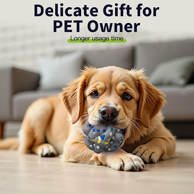 Upgrade Dog Balls Interactive Toys for Aggressive Chewers, Indestructible Tennis Durable Bouncy for Fetch Game, Lightweight Floating, Grey-Mewly Pet