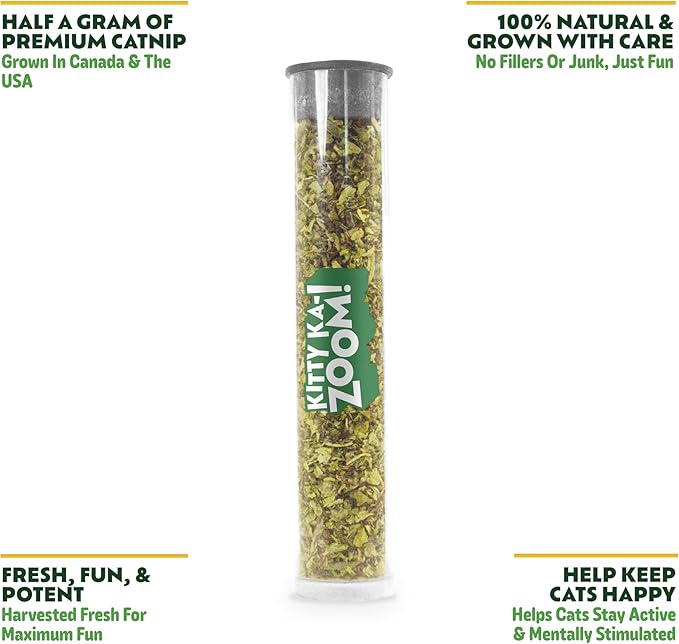 ZOOMIE Shark Kicker - Refillable Catnip Toy + Catnip | High Potency Hand Harvested Fresh | Soft Plush for Engaging Play-Mewly Pet