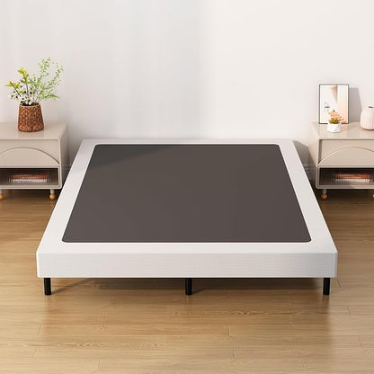 Full Size Box Spring Bed Base 6 Inch, Low Profile Metal Boxspring Full Size with Fabric Cover, 3000 Lbs Max Weight Capacity Mattress Foundation, Noise-Free, Easy Assembly