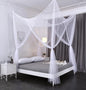 OctoRose Four Post Mosquito Net for Bed Canopy -Fits Queen, King, California King Beds-Indoor & Outdoor Use- White