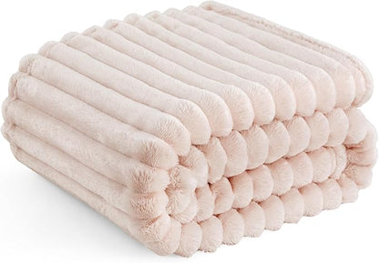Bedsure GentleSoft Crystal Pink Twin Blanket for Bed - Super Soft Cozy Blankets for Women, Cute Large Blanket for Girls, 66x90 Inches