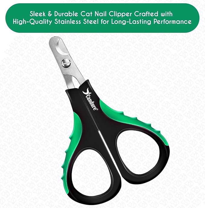 Candure Cat Nail Clippers for Cats, Rabbits, Hamsters, Birds - Stainless Steel Trimmer with Precise Angled Edges for Easy & Safe At-Home Grooming-Mewly Pet