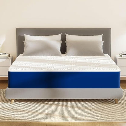 Swbvs Firm Double Mattress, 10 Inch Cooling Memory Foam Full Size Mattress with Removable Zippered Cover for Easy Cleaning, Pressure Relief & Firm Support