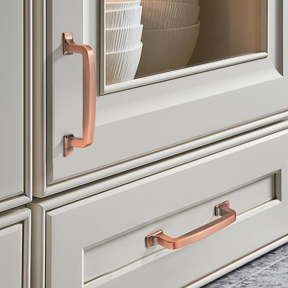 Khtumeware 2 Pack 3 Inch Cabinet Handles - Brushed Antique Copper Pulls for Drawers, Kitchen Cabinets, Cupboards - Hardware Handles
