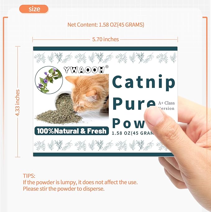 Premium Catnip for Cats & Kittens – Cold-Processed, High Potency Nepetalactone, 100% Pure Leaf-Only Catnip for Toys, Scratchers, Refills, Stimulates Play & Protects Furniture - 45g-Mewly Pet