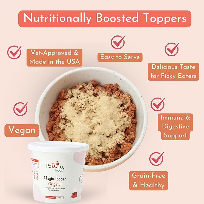 PawCo Magic Topper Original - Dog Food Topper for Picky Eaters, Grain-Free Meal Enhancer, Supports Immune & Digestive Health, 160g-Mewly Pet