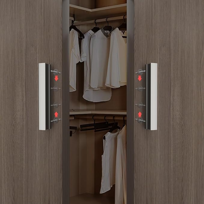 homdiy 5 Pack Adjustable Brushed Nickel Cabinet Pulls 1" to 4" (25-102mm) Adjustable Hole Distance Drawer Pulls