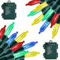 Christmas Lights - Battery Operated String Lights 50 LED String Lights Mini Lights with Auto-Timer and 8 Lighting Modes for Christmas Wreath Party Wedding Garden Home Decoration, Multicolor 2Pack