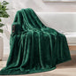 Exclusivo Mezcla Plush Fuzzy Fleece Throw Blanket Extra Large, Super Soft, Fluffy and Warm Blankets for Couch, Bed, Suitable for All Seasons (50x70 Inches, Forest Green)