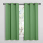 NICETOWN Froest Green Blackout Curtains 48 inches Length for Laundry Room, 2 Panels, 42" Wide, Thermal Insulated Decoration Drapes for Short Window