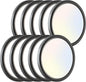 zemty 12Pack LED Flush Mount Ceiling Lights, 6.5 Inch 12W 1200lm Lighting Fixtures Recessed, Adjustable 3000K 4000K 6500K, Round Modern Ceiling Lamp for Bathroom Closet Hallway (Black)