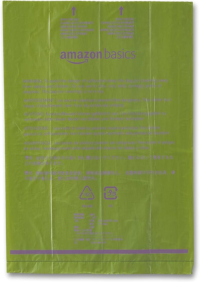 Amazon Basics Dog Poop Bags with Dispenser, 540 Count, Enhanced for Guaranteed Leakproof, Lavender Scented, Includes Leash Clip-Mewly Pet