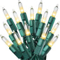 PREXTEX 500 Count Clear Christmas Tree Lights with Green Wire - 100 ft Warm White Twinkle Lights for Indoor or Outdoor Use - Holiday Fairy String Lights for Christmas Trees or Patios