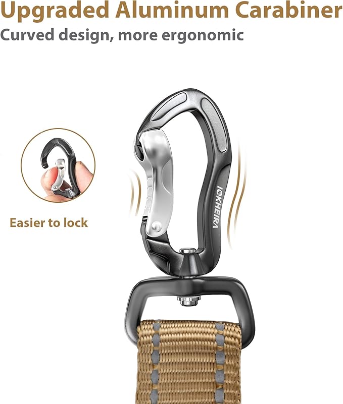 IOKHEIRA Dog Seatbelt, Universal Reflective Bungee Dog Car Harness with Hook Latch & Seatbelt Buckle, Swivel Aluminum Carabiner, Green-Mewly Pet