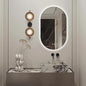 33" x 20" Oval LED Mirror for Bathroom, Backlit Vanity Mirror with Lights, Frameless Smart Wall Mirror, 3 Colors Stepless Dimmable, Anti-Fog, Shatterproof, Memory, CRI95+(Horizontal/Vertical)