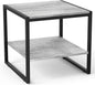 Homieasy End Table, 20 Inch Square Side Table Modern Night Stand with 2-Tier Storage Shelf, Living Room Small Coffee Table, Wood Finish Bedside Table for Bedroom, Light Oak