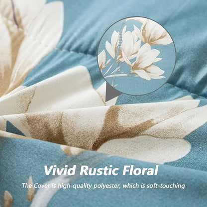 MAXYOYO Floral Printed Futon Mattress, Japanese Floor Mattress Quilted Bed Mattress Topper, Extra Thick Folding Sleeping Pad Breathable Floor Lounger Guest Bed for Camping Couch, Full Size