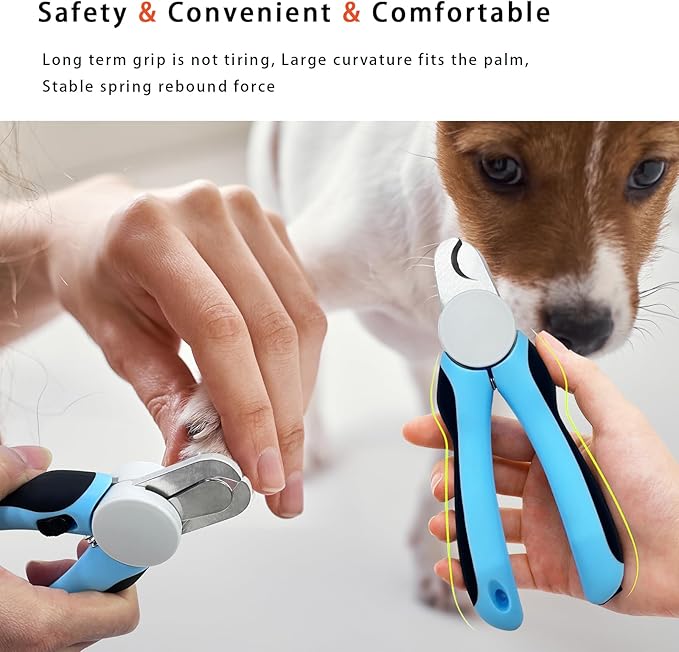 Cat & Dog Nail Clipper and Trimmer with Safety Guard, Avoid Over Cutting Toenail, Equipped with Nail File - Professional Grooming Tool for Pets-Mewly Pet