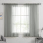 HUTO Sage Grey Sheer Window Curtains 52 by 63 Inch Length Rod Pocket Window Sheer Panels Drapes 2 Panels Curtains for Bedroom Living Room Nursery